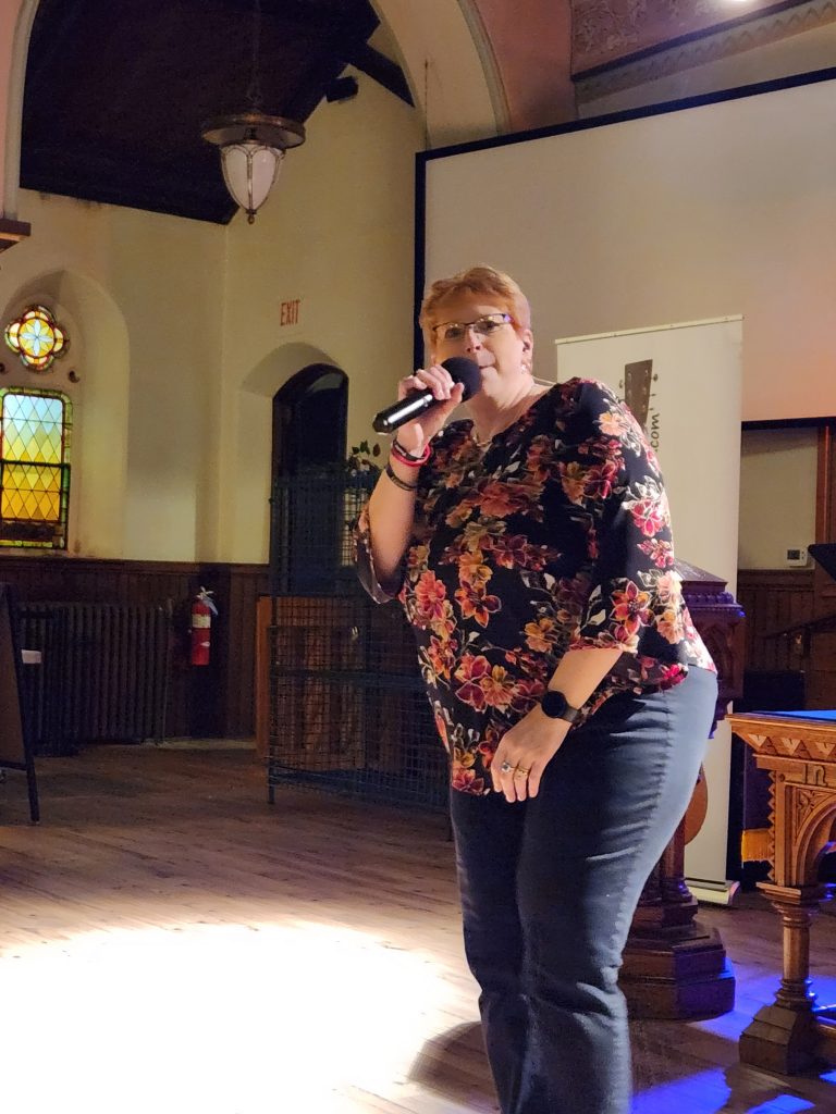 Yvonne at a concert