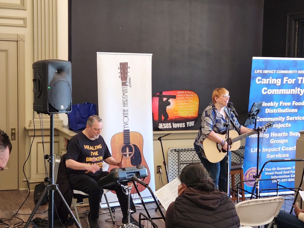 Yvonne leading worship