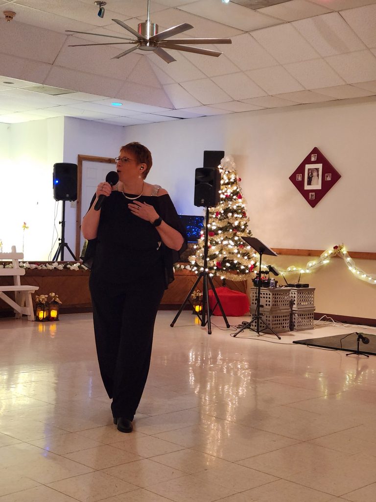 Yvonne performing at a special event. Gallery pic.
