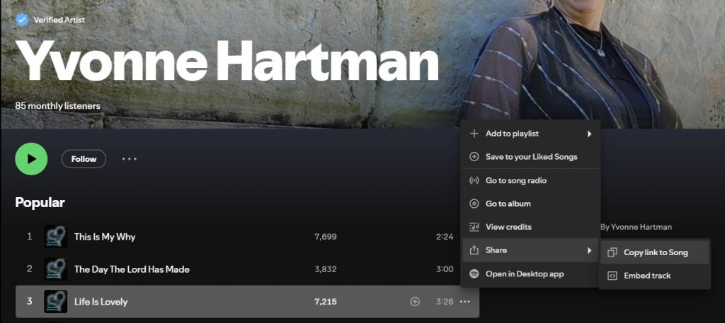 Spotify Song Share