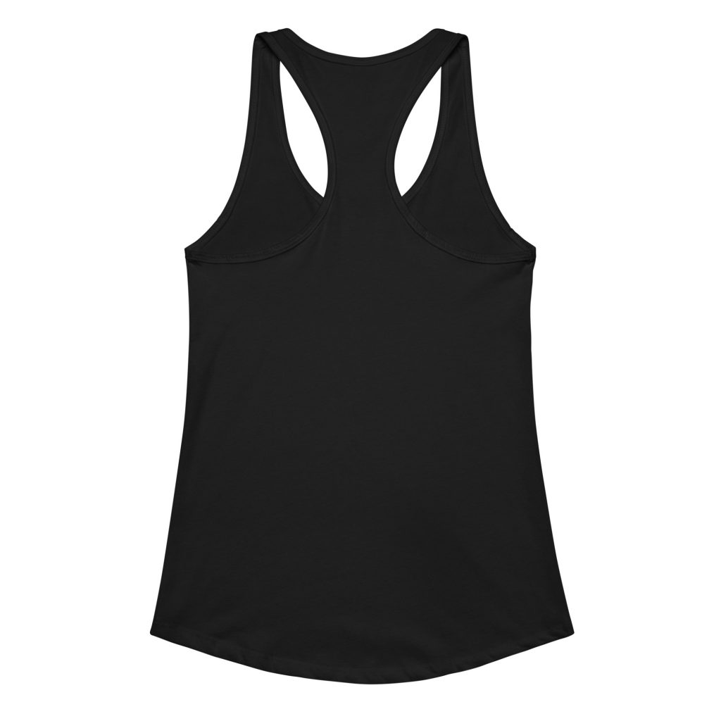 Women’s fitted racerback tank top Yvonne Hartman Logo