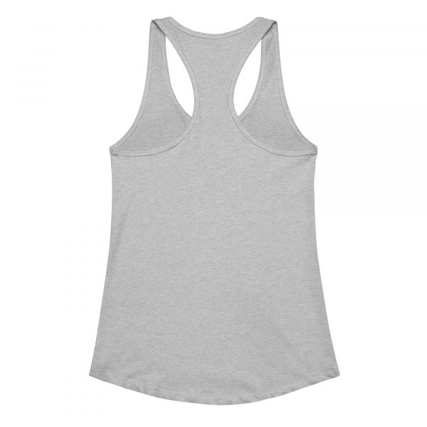 Women’s fitted racerback tank top Yvonne Hartman Logo - Image 3