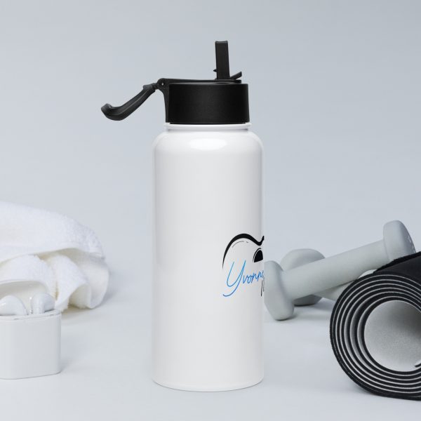 Yvonne Hartman Logo Stainless steel water bottle with a straw lid - Image 2