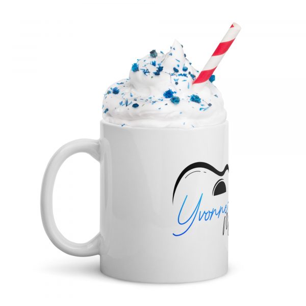 Yvonne Hartman Logo White glossy mug - Image 2
