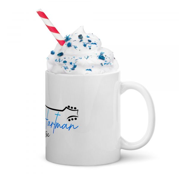 Yvonne Hartman Logo White glossy mug - Image 3