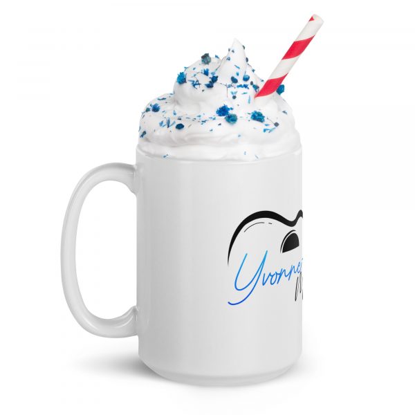 Yvonne Hartman Logo White glossy mug - Image 4