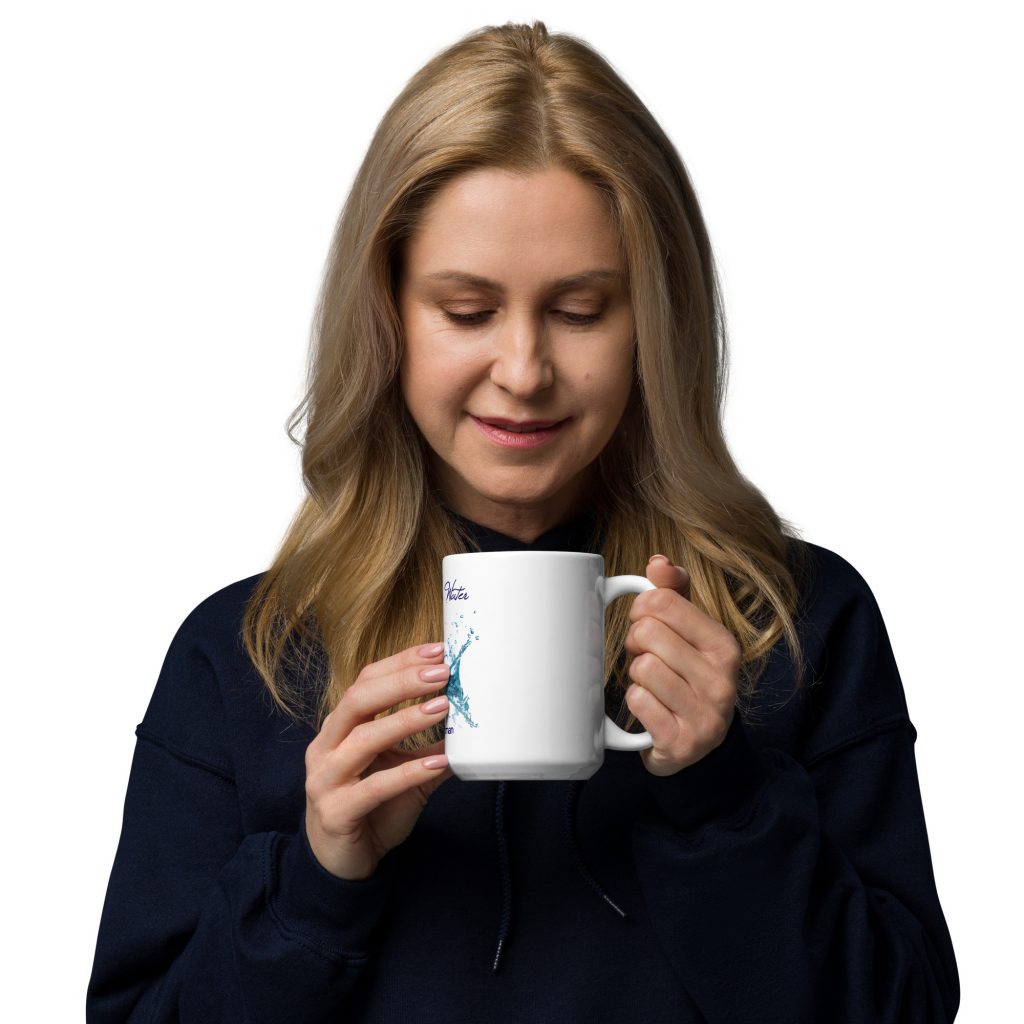 Walkin' On Water White glossy mug