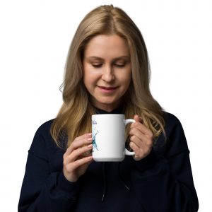 Walkin' On Water White glossy mug