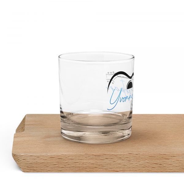 Rocks glass with Yvonne Hartman Logo - Image 4