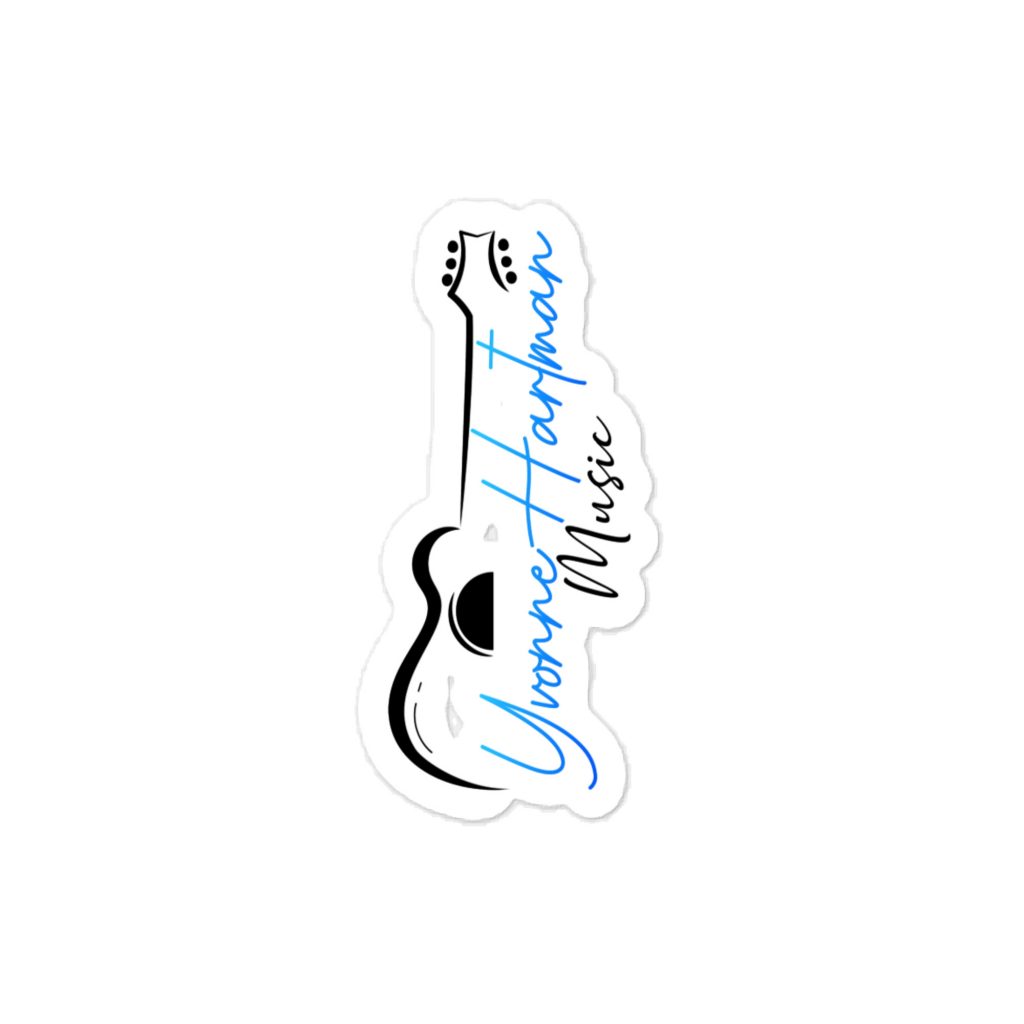 Kiss-cut vinyl decals Yvonne Hartman Music Logo