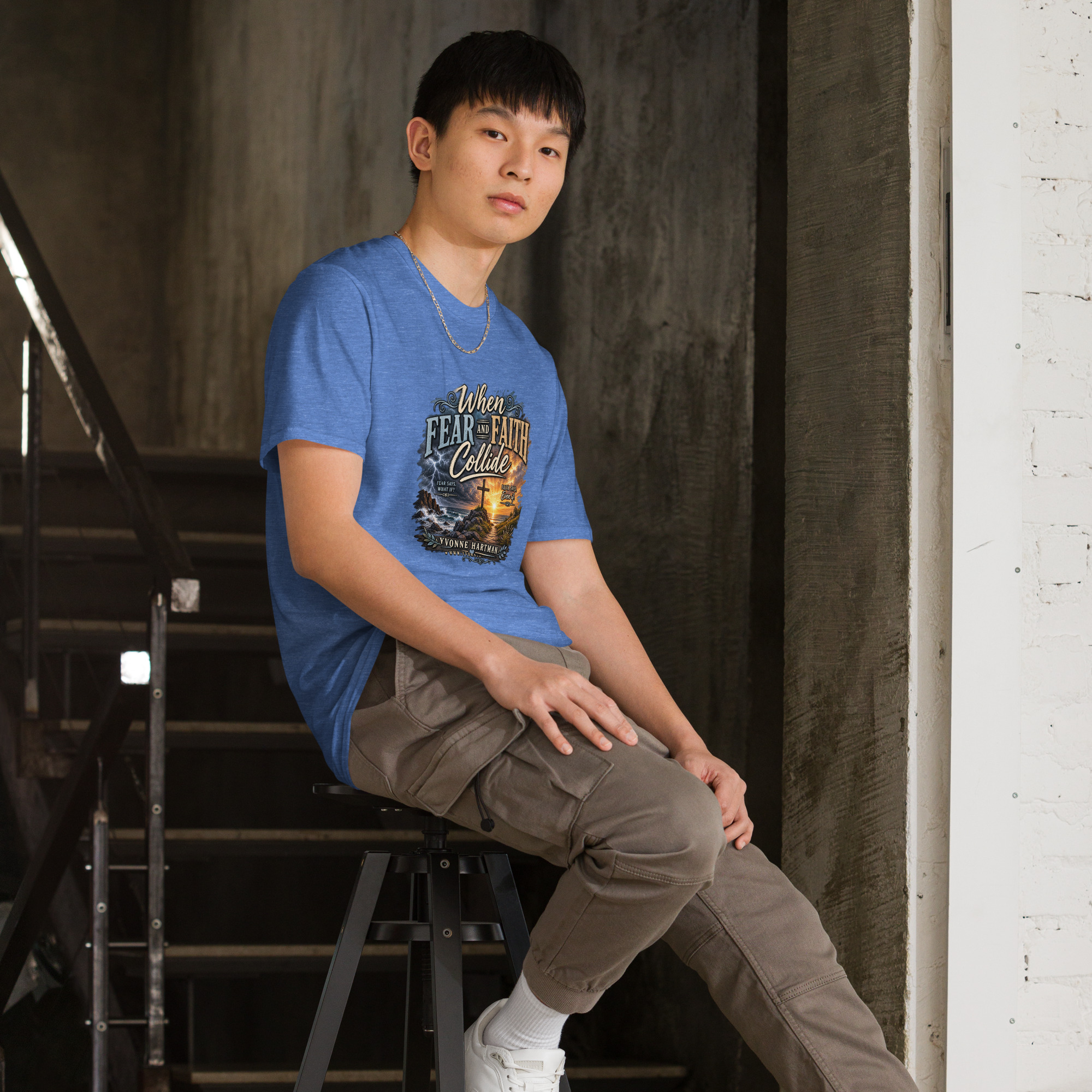 When Fear And Faith Collide Short-Sleeve Unisex softstyle T-Shirt - Image 28