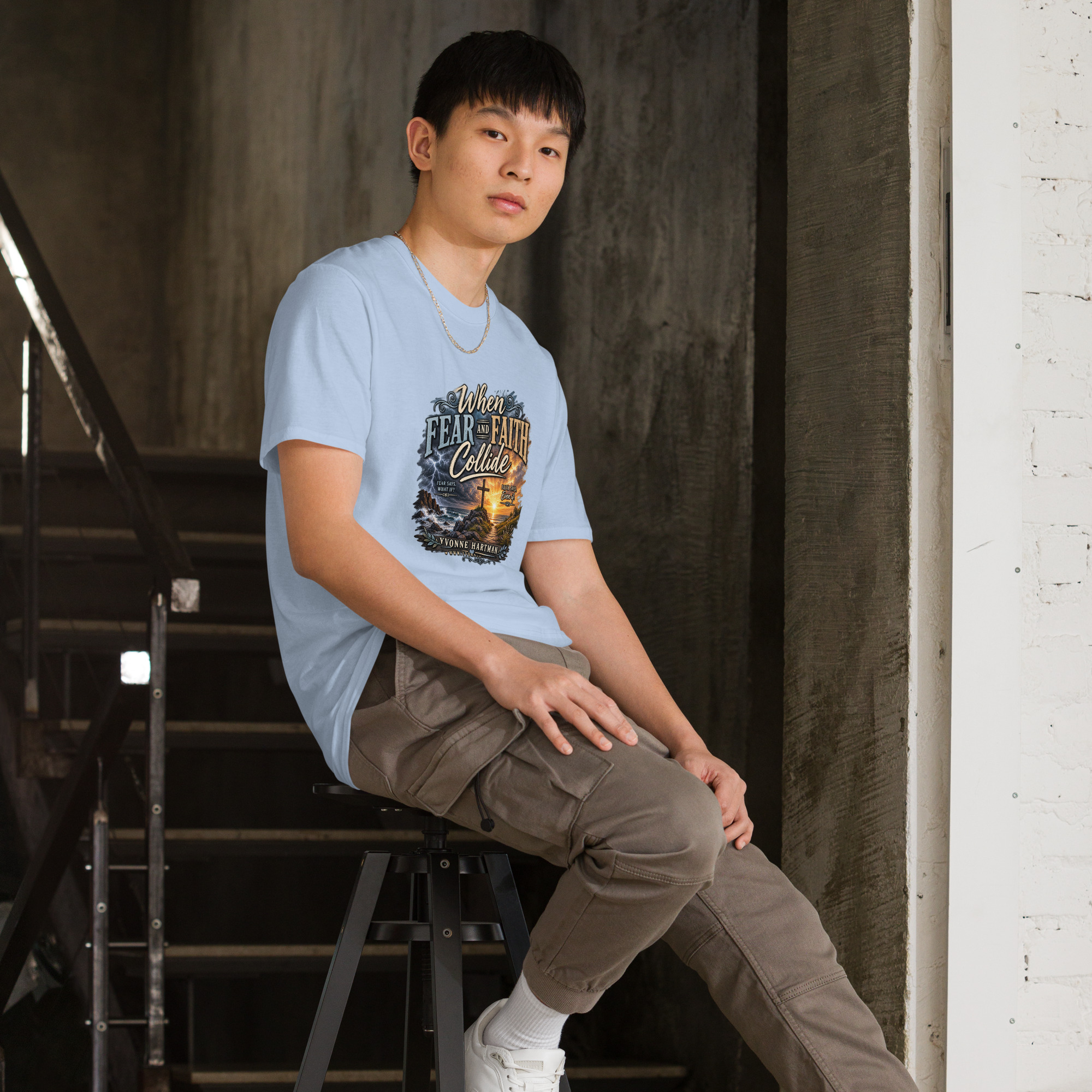 When Fear And Faith Collide Short-Sleeve Unisex softstyle T-Shirt - Image 30